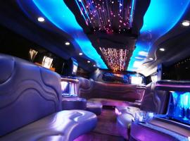 Interior of a luxurious limo