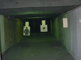 Shooting range with paper targets